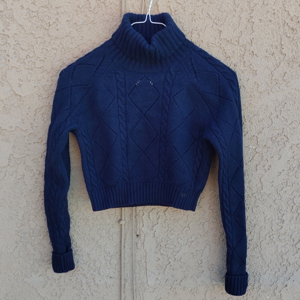 Sunday Best Wool Blend Crop Cable Knit Women's Sweater